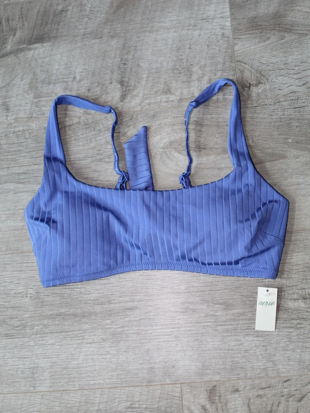 aerie Ribbed Scoop Bikini top - Periwinkle